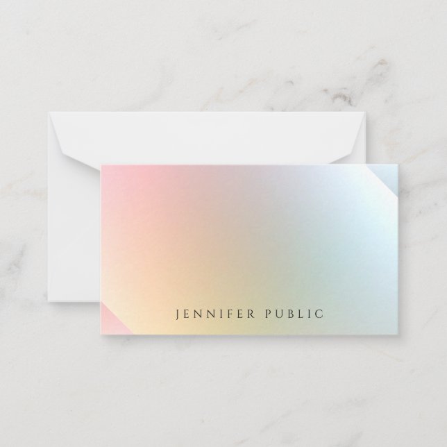 Mínimo Moderno Elegante Modelo Colorido (Frente)