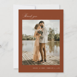 Mínimo Obrigado Cartão de Anúncio de Foto de Casam