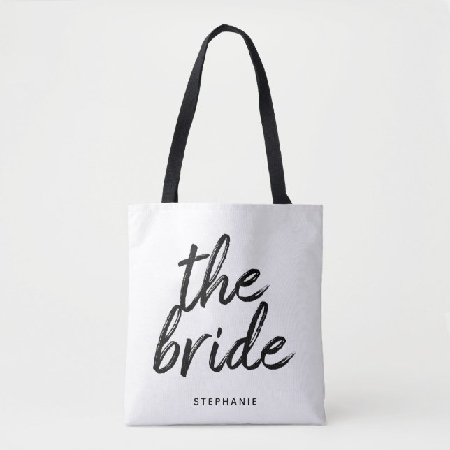 Mínimo Personalizado A Bag Bride Tote (Frente)