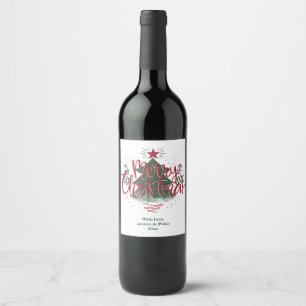 Mínimo rótulo de vinho de Natal