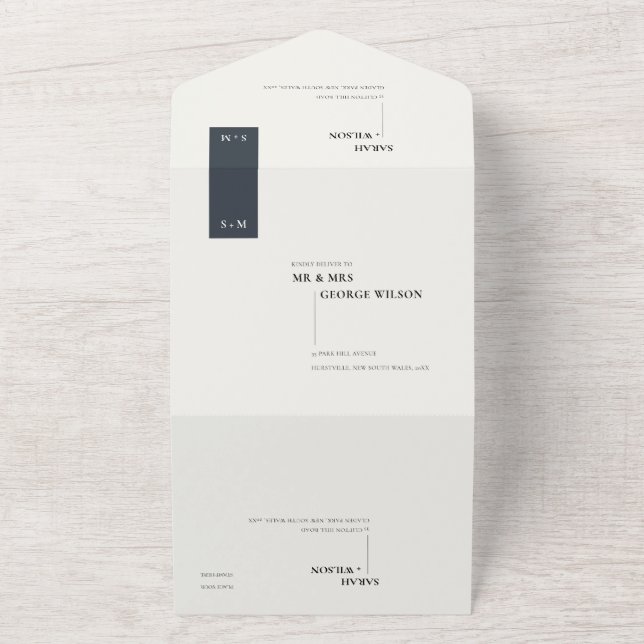 MÍNIMO SCANDI BLACK WHITE MONOGRAM WEDTING (Outside)