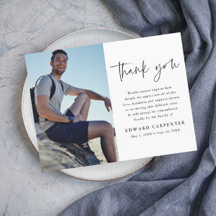 Mínimo Simples Foto do Memorial Funeral Obrigado