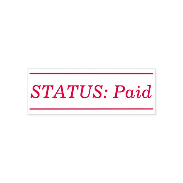 Mínimo "STATUS: Paid" Carimbo de borracha (Design)