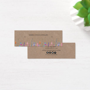 Miniplaca rustica de flores silvestres a ouvir cap
