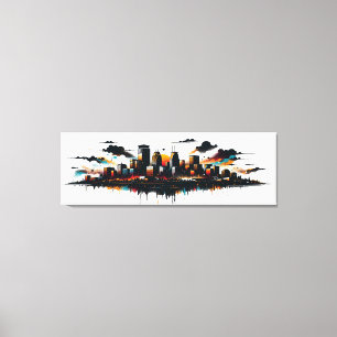 Minneapolis - Arte de Canvas Skyline