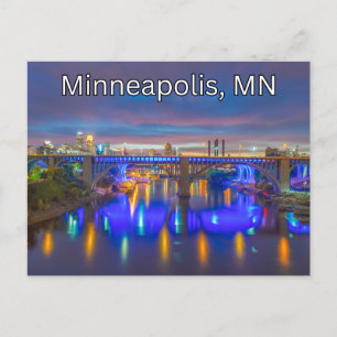 Minneapolis, MN Cartão postal Souvenir Viajando