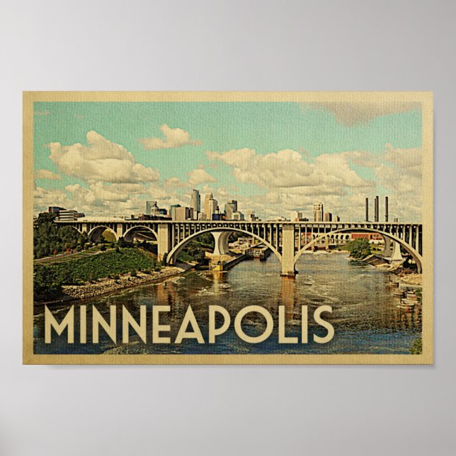 Minneapolis Poster Art Minnesota (Frente)