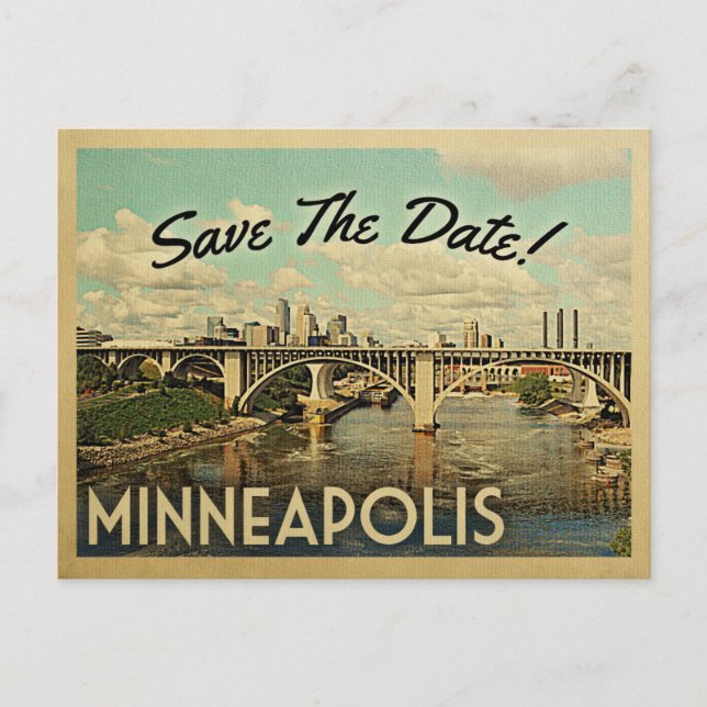 Minneapolis Salve Os Cartões Postais De Vintagem D (Frente)