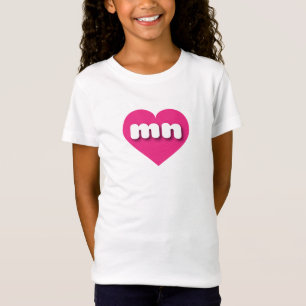 Minnesota Hot Pink Heart - Love T-Shirt