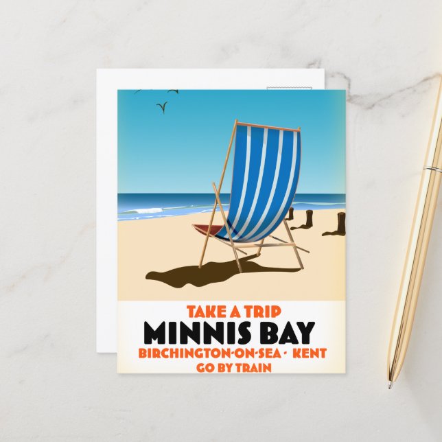 Minnis Bay, birchington-on-sea Cartão-postal (Frente/Verso In Situ)