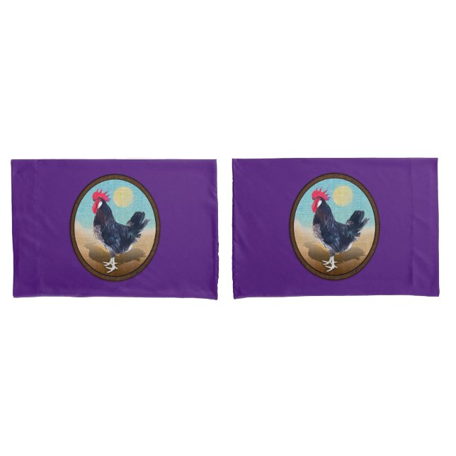 Minorca Rooster Vintage Oval (Frente - conjunto)