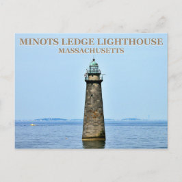 Minots Ledge Lighthouse, cartão postal de Massachu
