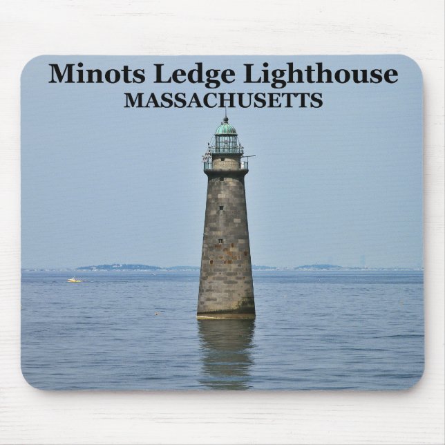 Minots Ledge Lighthouse, Massachusetts Mousepad (Frente)