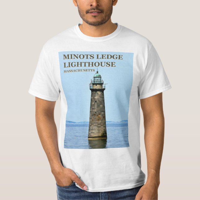 Minots Ledge Lighthouse, Massachusetts T-Shirt (Frente)