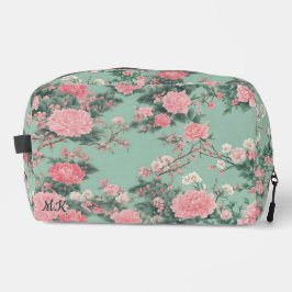 Mint and Pink Cherry Blossom Monogram Initial