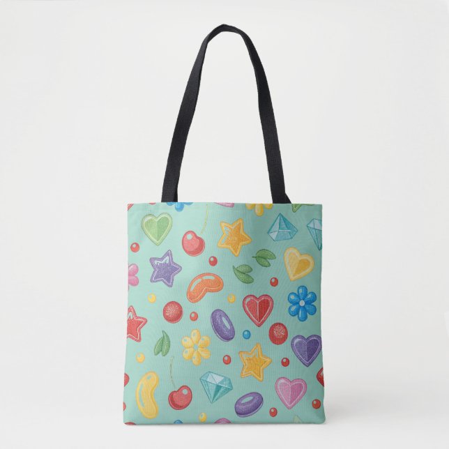 "Mint Candy Star Tote Bag (Frente)