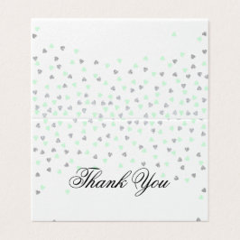 Mint e Silver, Obrigado, Cartão Dobrado