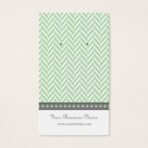 Mint Green e Cinza Herringbone Earrard Cards