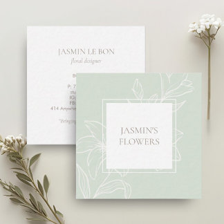 Mint Green | Etiqueta Floral Chic
