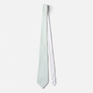 Mint Green Gingham - Gravatas De Padrão Para Homen