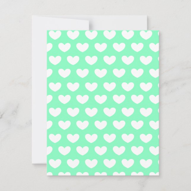 Mint Green Hearts (Frente)