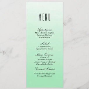 Mint Green Ombre   Menu Janto Casamento