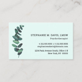 Mint Greenery Cartão de visita