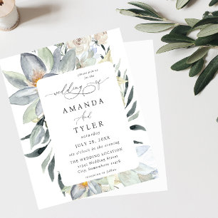 Mint Greenery & White Floral Weding