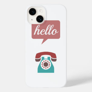 Mint Marsala Retro Telephone Hello