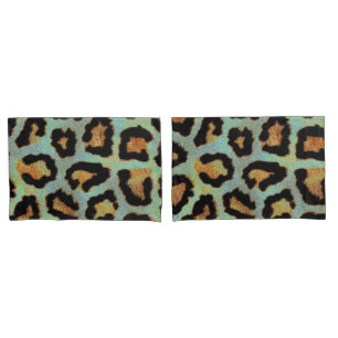 Mint Tessy me teal Leopard travesseiro capas