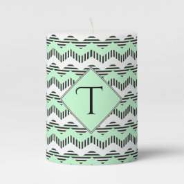Mint verde, Black & White Chevron, Monograma Perso