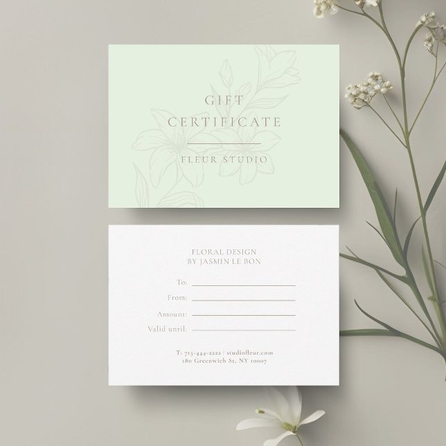 Mint & White | Floral Mínimo de Boho Moderno (Criador carregado)