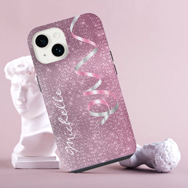 Minúscula de Silver Sparkle Glam iPhone 14 (Criador carregado)