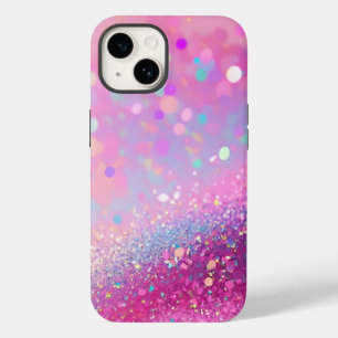 Minúscula Holográfica Rosa Glitter iPhone Mate Tou