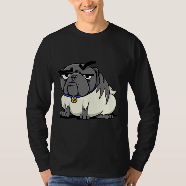 Miserável Mister Max, Pug Clássico T-Shirt 876 (Frente)
