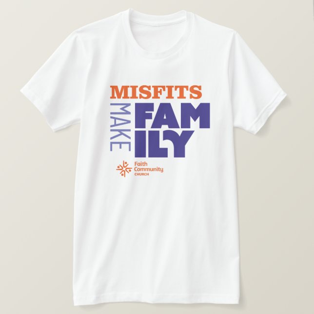 Misfits Make Family Light T-shirt (Frente do Design)