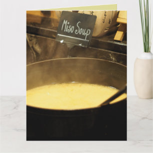 MISO SOUP FELIZ CARTÃO GRANDE ROMÂNTICO DE ANIVERS