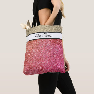 Miss América EUA Pageant Faux Glitter Tote Bag
