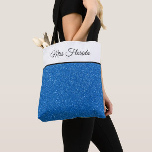 Miss América EUA Pageant Faux Glitter Tote Bag