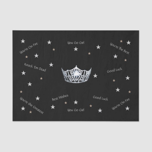 Miss América Melhor Deseja Papel Tecido (Frente )