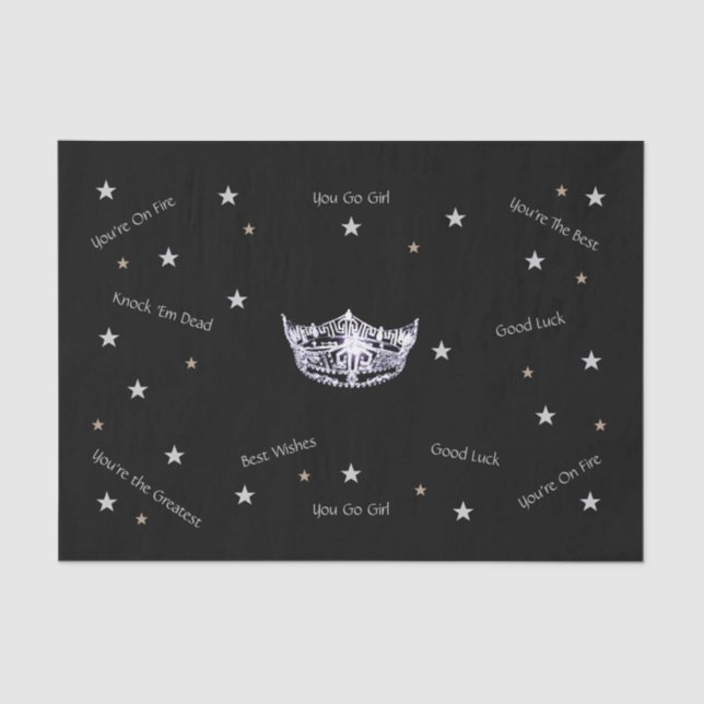 Miss América Melhor Deseja Papel Tecido (Frente )