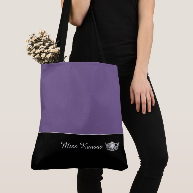 Miss América Prata Tote Bag-Large (Close Up)