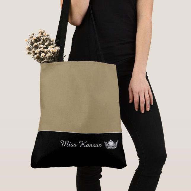 Miss América Prata Tote Bag-Large (Close Up)
