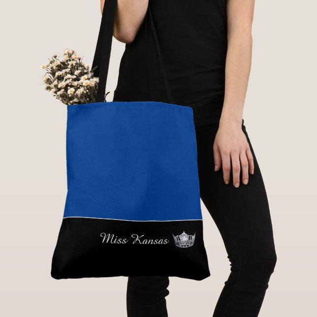 Miss América Prata Tote Bag-Large (Close Up)
