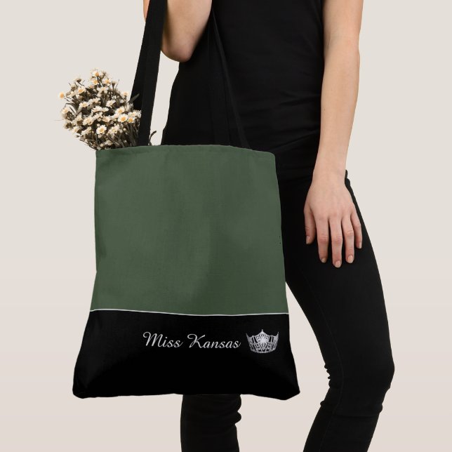 Miss América Prata Tote Bag-Large (Close Up)
