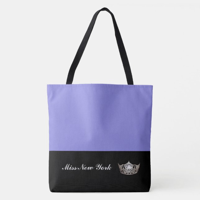 Miss América Silver Crown Tote Bag Grande Lavanda (Frente)