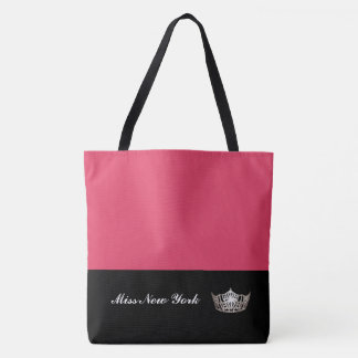 Miss América Silver Crown Tote Bag-Large Geranium