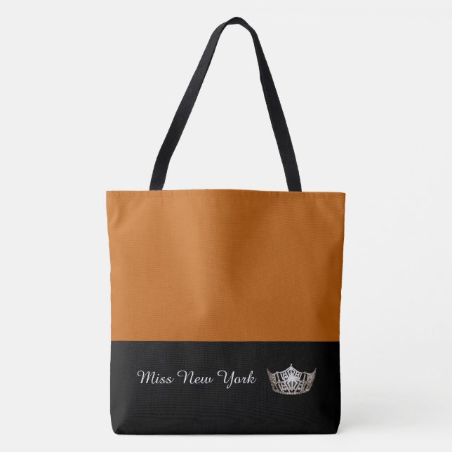 Miss América Silver Crown Tote Bag-Large Pumpkin (Frente)