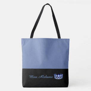 Miss EUA Blue Crown Tote Bag-Medium Blue