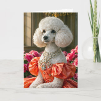 Miss Lady  Cartão em Branco Poodle